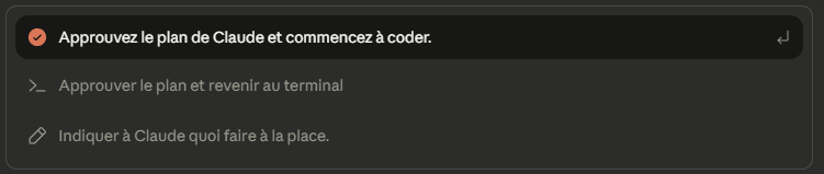 Execution options: code in the cloud, send back to terminal, or give other instructions